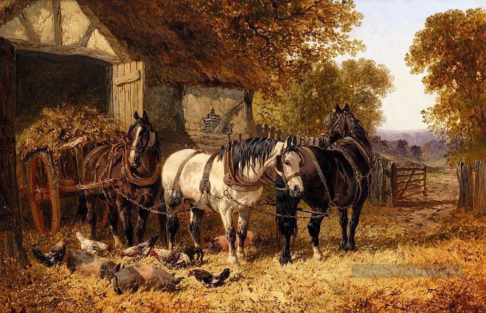 Le chariot à foin John Frederick Herring Jr Cheval Peintures à l'huile